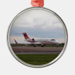 Ornamento De Metal Bombardier Lear Jet 45XR