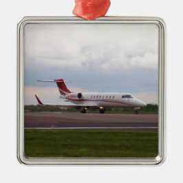 Ornamento De Metal Bombardier Lear Jet 45XR