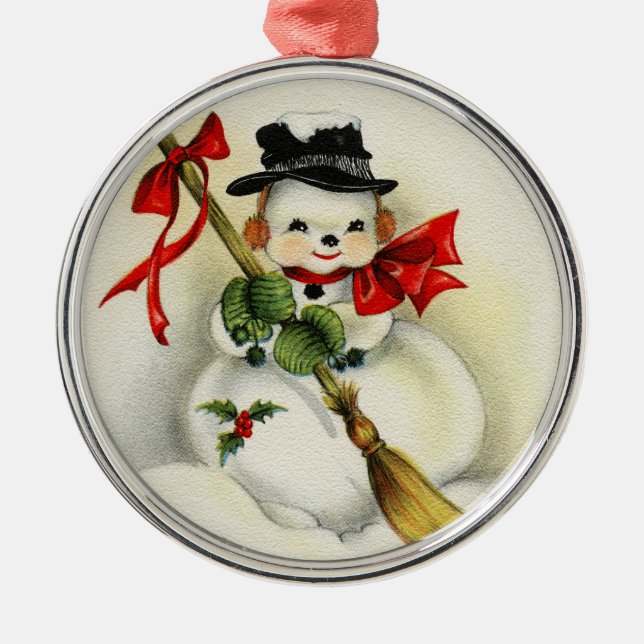 Ornamento De Metal Boneco de Neve 001 (Frente)
