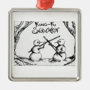 Ornamento De Metal Bonecos de neve de Kung Fu