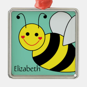 Ornamento De Metal Bonito Bumble a abelha personalizada