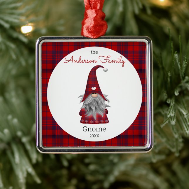 Ornamento De Metal Bonito Russo Personalizado Elfo Gnomo de Natal (Árvore)