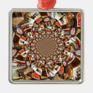 Ornamento De Metal Bons bolos e cisnes