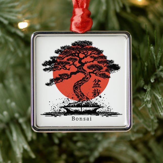 Ornamento De Metal Bonsai Japan Personalizado (Árvore)