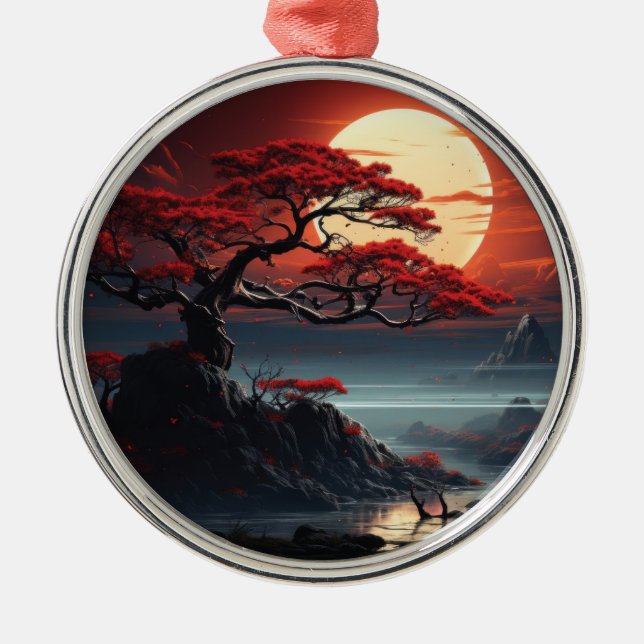 Ornamento De Metal Bonsai Tree (Frente)