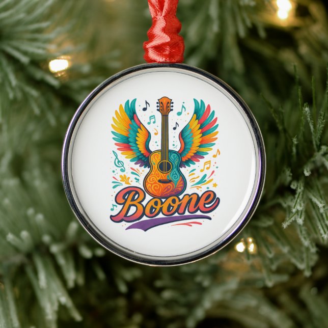 Ornamento De Metal Boone Guitar (Árvore)