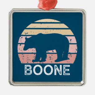 Ornamento De Metal Boone North Carolina Betro Bear
