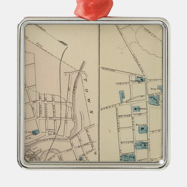 Ornamento De Metal Boonton, Morristown, NJ (Frente)