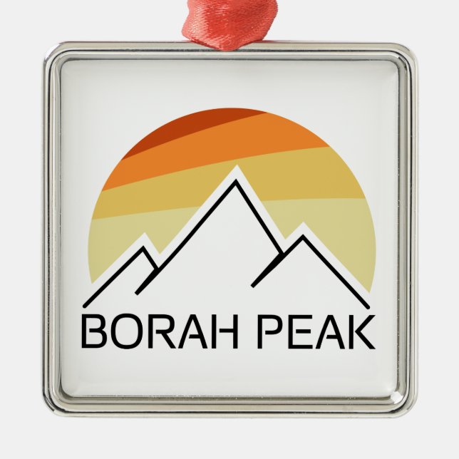 Ornamento De Metal Borah Peak Retro (Frente)