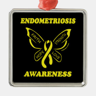 Ornamento De Metal Borboleta/Consciência.. Endometriose