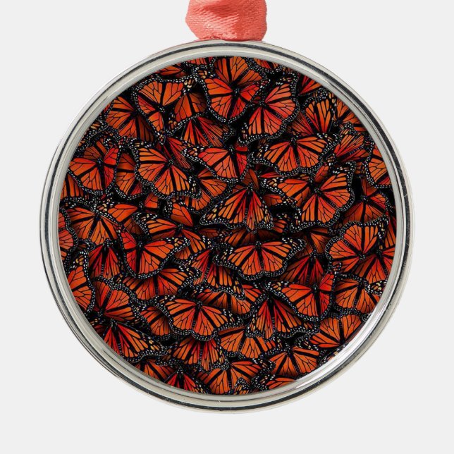 Ornamento De Metal Borboleta de monarca (Frente)