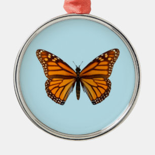 Ornamento De Metal Borboleta Monarca