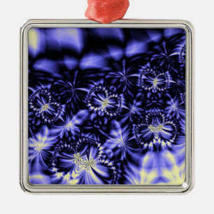 Ornamento De Metal Borboletas Azuis