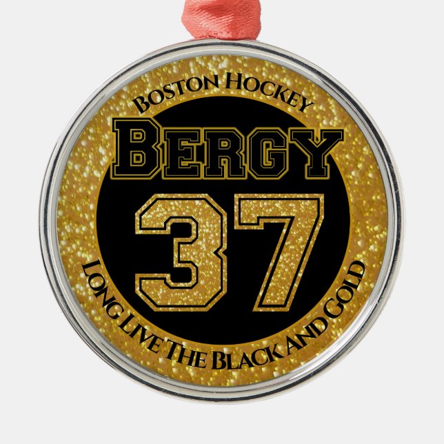 Ornamento De Metal Boston Hockey Bergy 37 (Frente)
