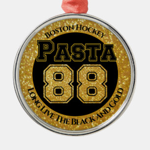 Ornamento De Metal Boston Hockey Pasta 88