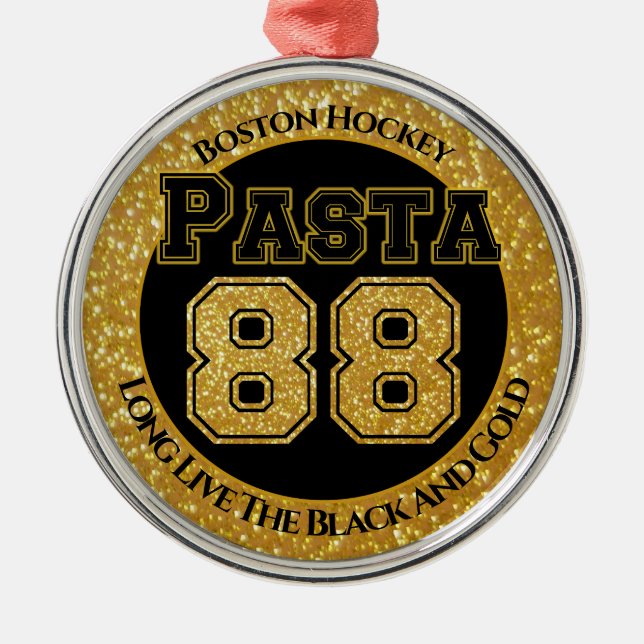 Ornamento De Metal Boston Hockey Pasta 88 (Frente)