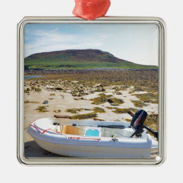 Ornamento De Metal Bote na Praia