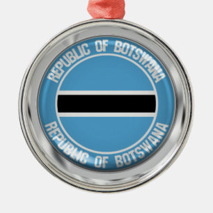 Ornamento De Metal Botsuana Round Emblem