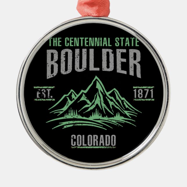 Ornamento De Metal Boulder (Frente)