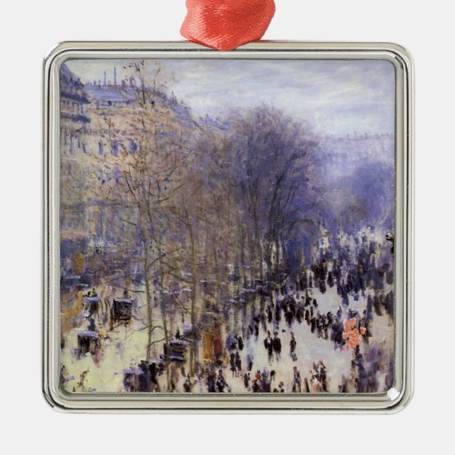 Ornamento De Metal Boulevard des Capucines, por Claude Monet, Belas A (Frente)