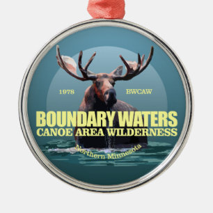 Ornamento De Metal Boundary Waters CAW (Moose) WT