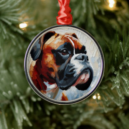 Ornamento De Metal Boxer