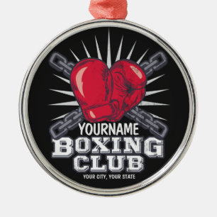 Ornamento De Metal Boxer de campeão de combate personalizado para luv