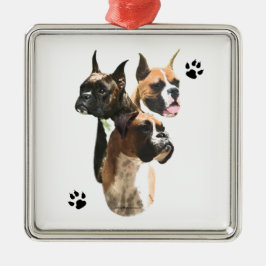 Ornamento De Metal Boxer Trio