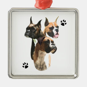 Ornamento De Metal Boxer Trio