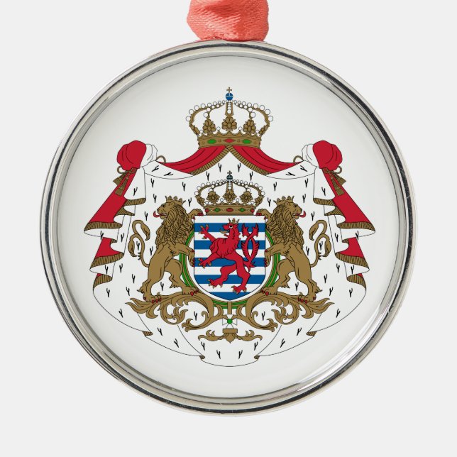Ornamento De Metal Brasão de Luxembourg (Frente)