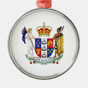 Ornamento De Metal Brasão de Nova Zelândia