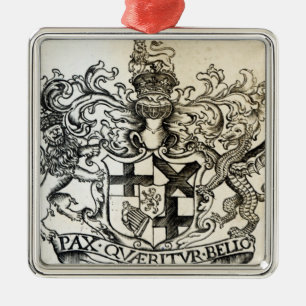 Ornamento De Metal Brasão de Oliver Cromwell