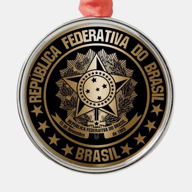 Ornamento De Metal Brasil (Frente)
