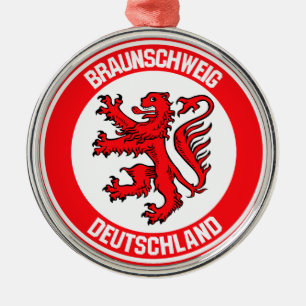 Ornamento De Metal Braunschweig Round Emblem