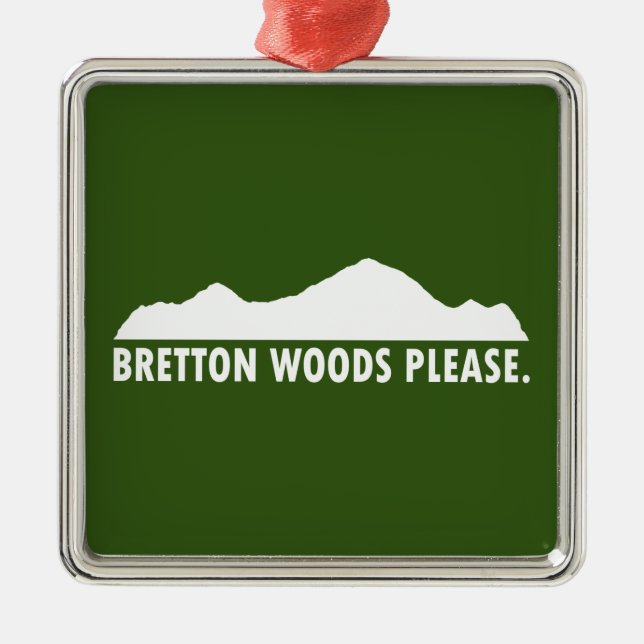 Ornamento De Metal Bretton Woods, por favor (Frente)