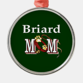 Ornamento De Metal Briard Dog MOM