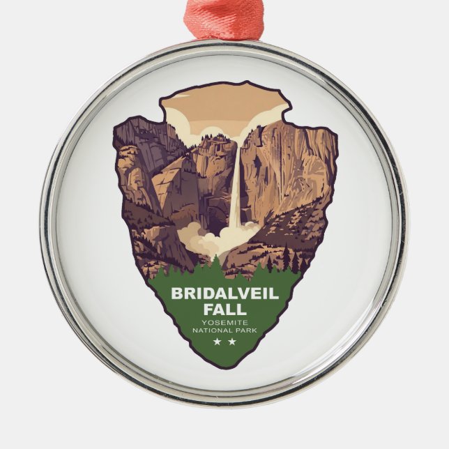 Ornamento De Metal Bridalveil Fall Yosemite National Park Arrowhead (Frente)