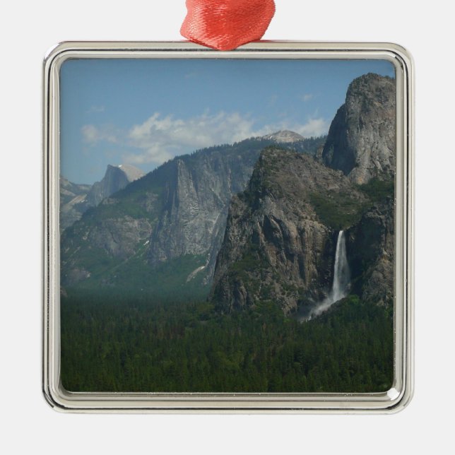 Ornamento De Metal Bridalveil Falls and Half Dome em Yosemite (Frente)