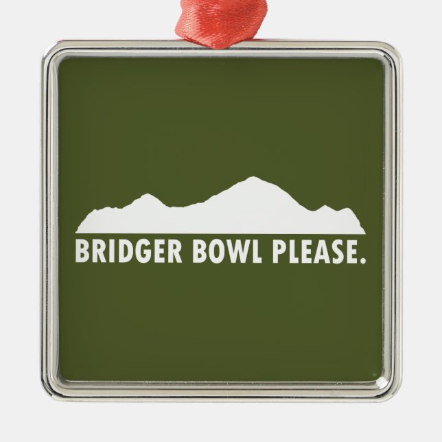 Ornamento De Metal Bridger Bowl, por favor (Frente)