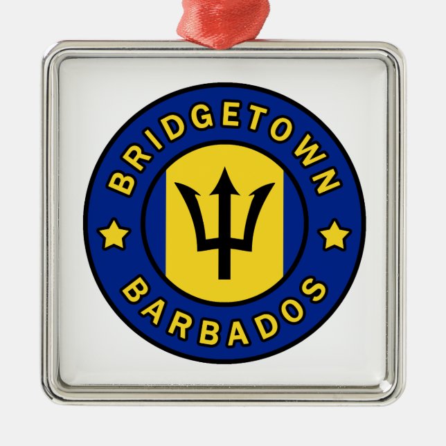 Ornamento De Metal Bridgetown Barbados (Frente)