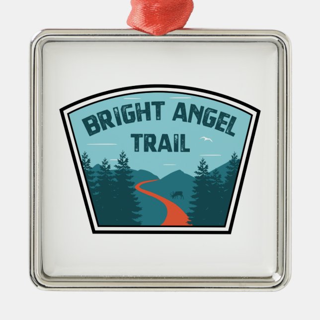 Ornamento De Metal Bright Angel Trail Grand Canyon (Frente)