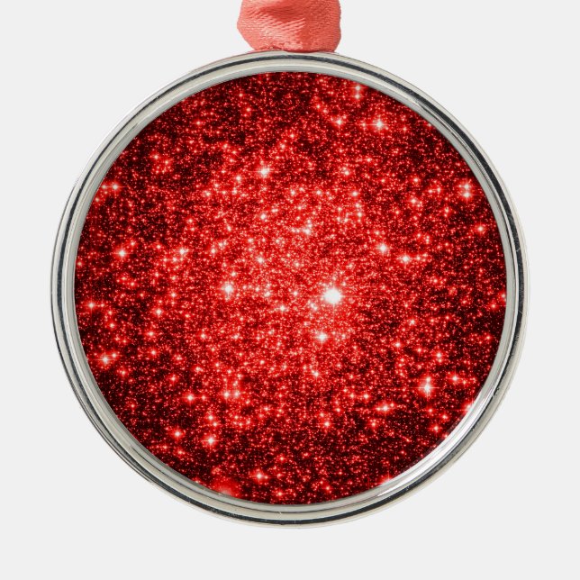 Ornamento De Metal brilho astral vermelho (Frente)