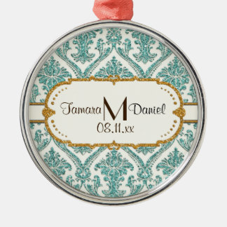 Ornamento De Metal brilho damasco