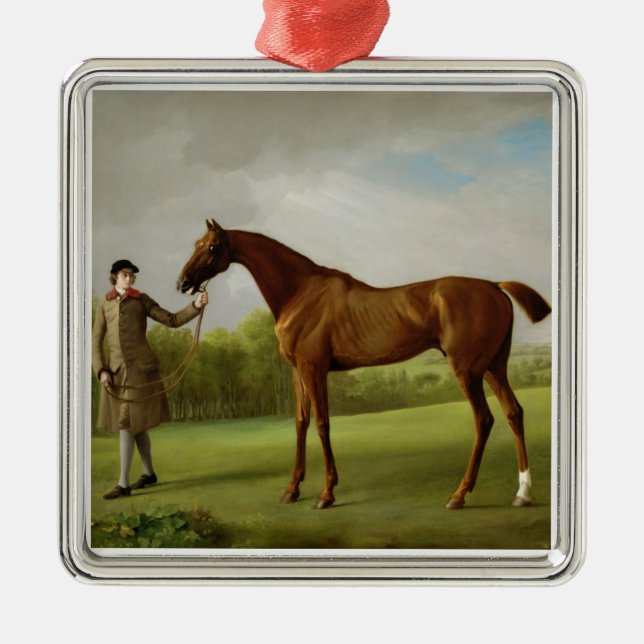 Ornamento De Metal Brilho de George Stubbs |, guardarado por um (Frente)