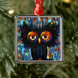 Ornamento De Metal Brilliant e Wise Owl
