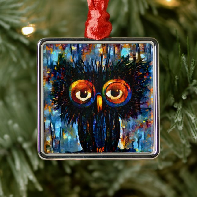 Ornamento De Metal Brilliant e Wise Owl (Árvore)