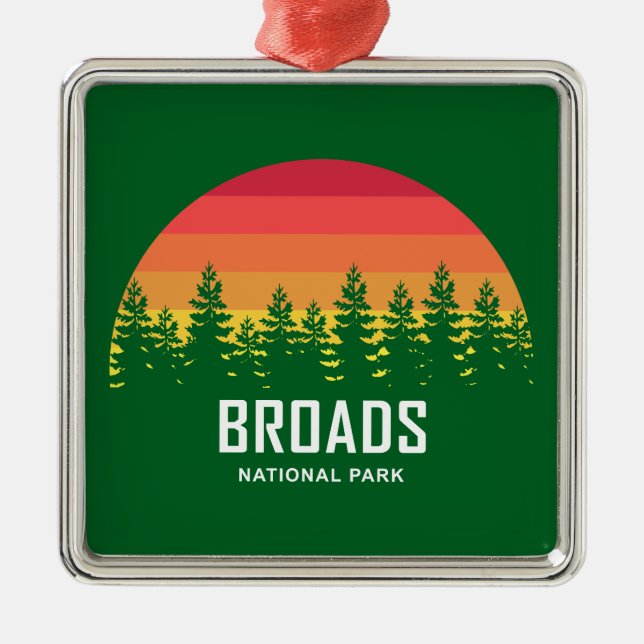 Ornamento De Metal Broads National Park Rainbow Trees (Frente)