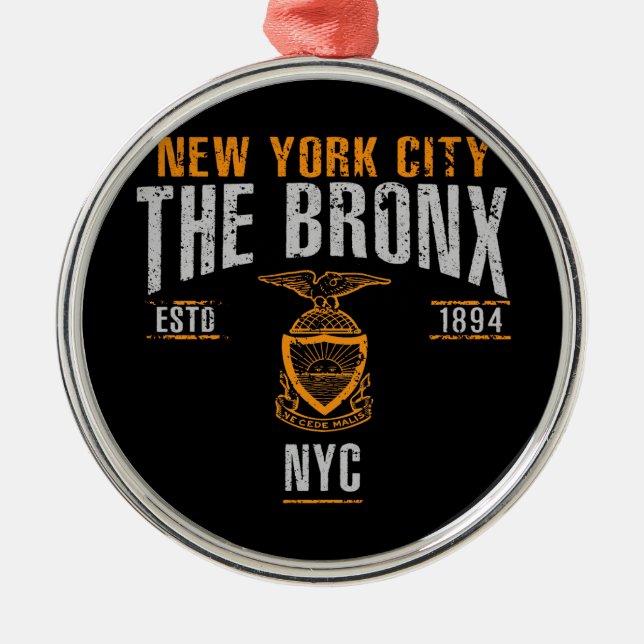 Ornamento De Metal Bronx (Frente)