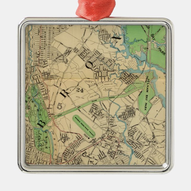 Ornamento De Metal Bronx, New York (Frente)