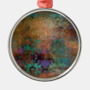 Ornamento De Metal Bronze, cerceta, abstrato do roxo